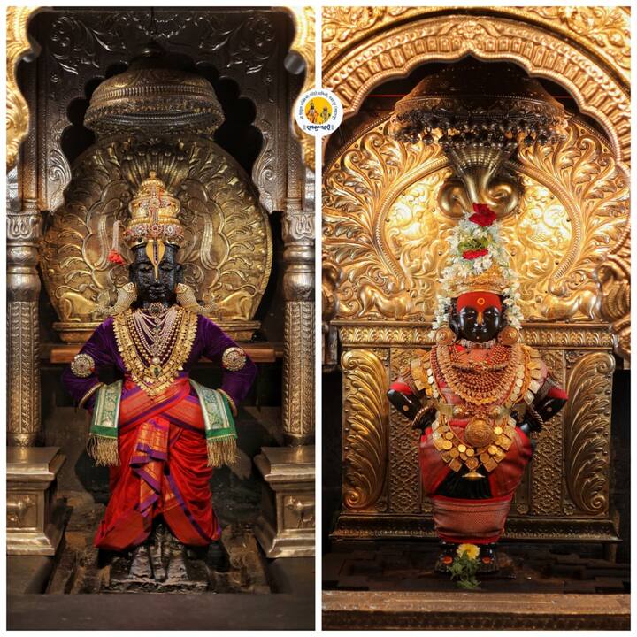 रुक्मिणी मातेस सोने मुकुट, वाक्या जोड, तोडे जोड, तानवड जोड, चिंचपेटी तांबडी, जवमणी पदक, जवेच्या माळा, लक्ष्मीहार, मोहरांची माळ, पुतळ्यांची माळ, हायकोल, सरी, कंबरपट्टा,  इत्यादि पारंपारिक अलंकार परिधान करणत्यात आलेले आहेत.