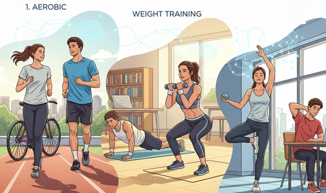 மாணவர்களே! படிக்கும்போது நினைவாற்றல் அதிகரிக்க வேண்டுமா? எளிய உடற்பயிற்சிகள் மூலம் சாதிக்கலாம்!