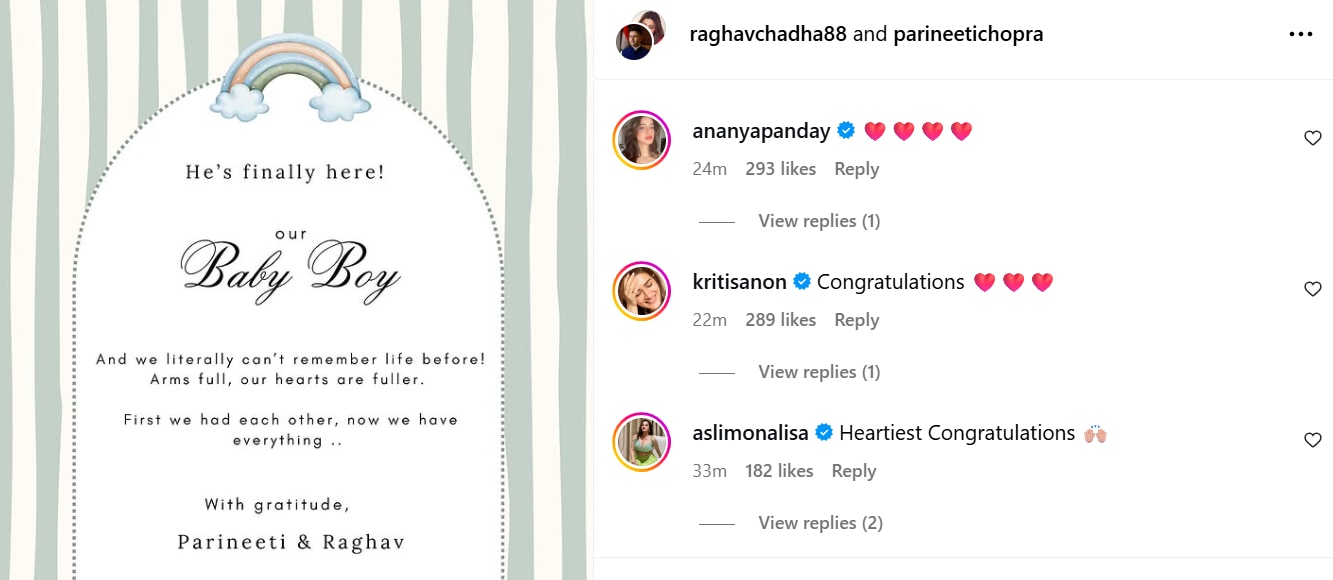 परिणीति चोपड़ा और राघव चड्ढा के घर गूंजी किलकारी, बेटे की मां बनीं एक्ट्रेस, खुद दी गुड न्यूज