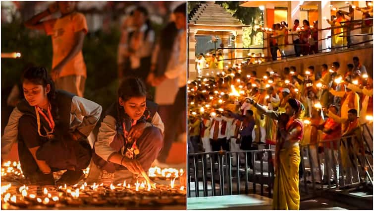 Deepotsav Sets 2 Guinness World Records As 26 Lakh Diyas Lit, 2,128 Devotees Perform Aarti