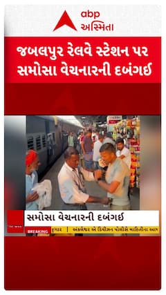 Jabalpur Viral Video : જબલપુર રેલવે સ્ટેશન પર સમોસા વેચનારની દબંગઈ