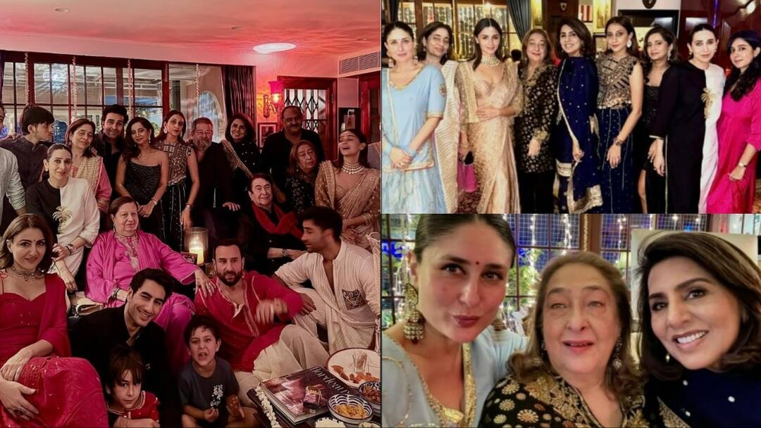 कपूर फैमिली ने धूमधाम से सेलिब्रेट की धनतेरस, माथे पर टिका और गोल्डन साड़ी में खूब जचीं आलिया भट्ट