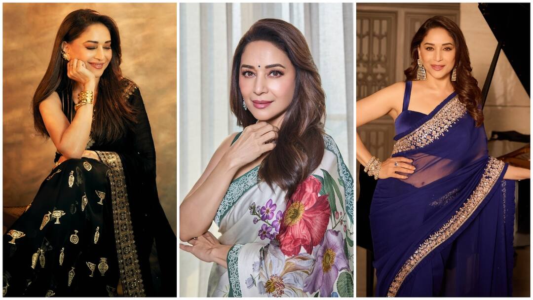 माधुरी दीक्षित की साड़ी में 10 तस्वीरें, भाई दूज पर दिखना है सबसे अलग तो इन लुक्स को करें कॉपी