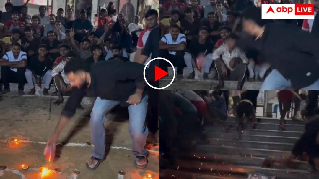 Commando academy trainer allegedly threw burning firecracker at hostel students leading to a brawl video goes viral गुरु जी ने पटाखे जलाकर हॉस्टल के बच्चों पर फेंकी लड़! दो भागों में बंटा इंटरनेट- वीडियो वायरल