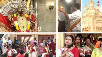 কালীপুজোয় দক্ষিণেশ্বরে শক্তির আরাধনা, পুজো-অর্চনার পাশাপাশি ঢাকের তালে নাচলেন ভক্তরা কালীপুজোয় দক্ষিণেশ্বরে শক্তির আরাধনা, পুজো-অর্চনার পাশাপাশি ঢাকের তালে নাচলেন ভক্তরা