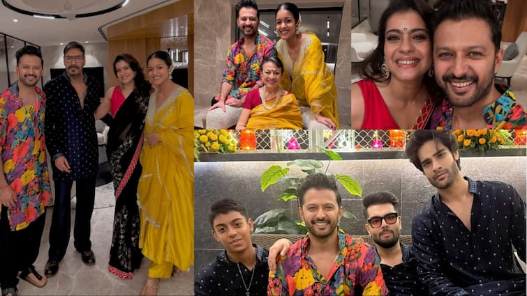 अजय देवगन ने दिवाली पर बेटे युग और वाइफ काजोल संग की ट्विनिंग, सामने आईं तस्वीरें अजय देवगन ने दिवाली पर बेटे युग और वाइफ काजोल संग की ट्विनिंग, सामने आईं तस्वीरें