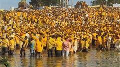 हुलजंतीमध्ये बिरोबा-महालिंगरायाच्या भेटीचा सोहळा, भंडारा, खारीक-खोबऱ्याची उधळण, लाखो भाविकांची उपस्थिती