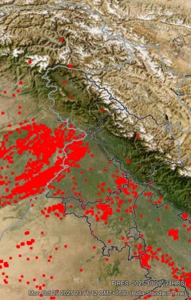 पाकिस्तान की पराली उत्तर भारत की हवा में घोल रही जहर, लाहौर-सियालकोट-गुजरांवाला में जल रहे खेत, NASA की सैटेलाइट तस्वीर में दिखे सबूत
