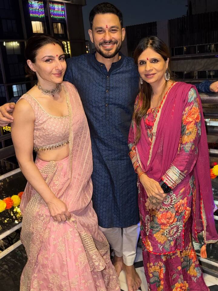 सोहा अली खान अपने पति कुणाल खेमू और बहन सबा अली खान के साथ नजर आ रही हैं.