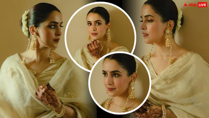 Sanya Malhotra Diwali Look: दिवाली के मौके पर सान्या मल्होत्रा ने अपनी खूबसूरत तस्वीरें शेयर करके सबका ध्यान खींच लिया. उनका यह देसी अंदाज सोशल मीडिया पर तेजी से वायरल हो रहा है.