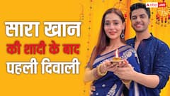 टीवी के लक्ष्मण की नई नवेली बहू सारा खान की पहली दिवाली, सिंदूर किया फ्लॉन्ट, पति संग जलाया दीपक