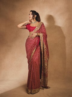 Jacqueline Fernandez Aces Traditional Elegance In Vibrant Red Saree; PICS