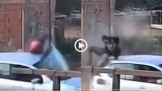 Video: तेज रफ्तार बाइक की कार से भयंकर भिड़ंत, हवा में उड़ा शख्स, हादसे का वीडियो वायरल