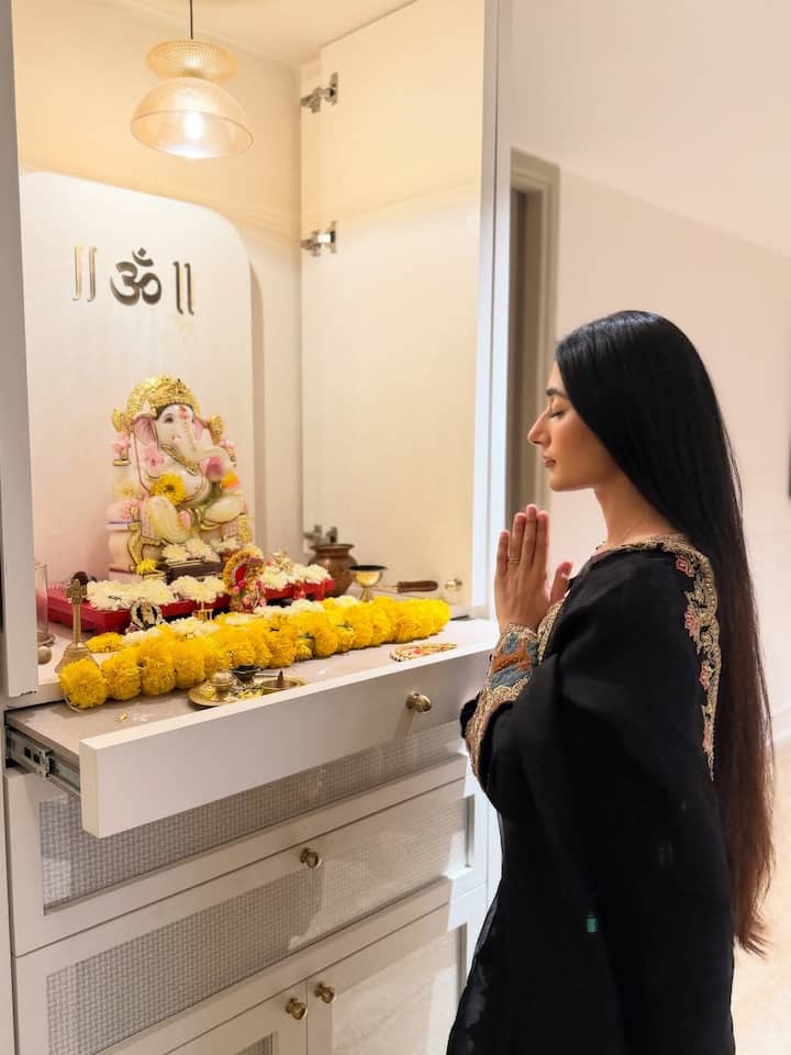 These Diwali pictures of Dhanashree not only showcase her beautiful fashion sense but also capture the joy and love of the festival celebrated with family, close friends, and even her beloved pet family member. There is a glow of happiness on his face in every photo.