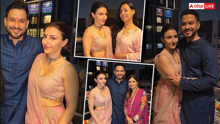 Soha Ali Khan Diwali 2025: सोहा अली खान के घर बीती रात खूब धूमधाम से दिवाली  मनाया गया है.  इस खास मौके पर उनका पूरा परिवार एक साथ नजर आई, जिसकी तस्वीरें उन्होंने सोशल मीडिया पर शेयर की हैं.
