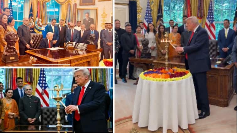 Video: भारताविरोधात कारवाईचा दांडपट्टाच सुरु केलेल्या ट्रम्प यांनी व्हाईट  हाऊसमध्ये साजरी केली दिवाळी; मोदींना फोन करत काय म्हणाले? | american ...