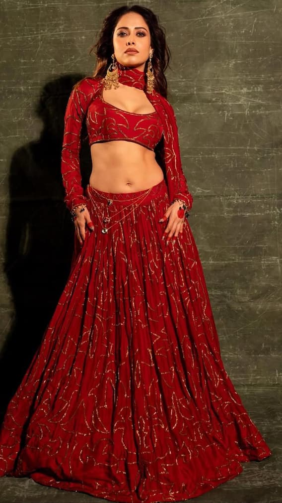 Nushrratt Bharuccha Sets Internet Ablaze In Fiery Red Ensemble
