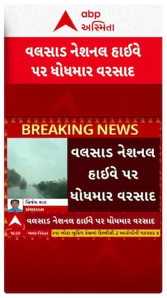 Valsad Rain : વલસાડ નેશનલ હાઈવે પર ધોધમાર વરસાદ, જુઓ શોર્ટ વીડિયો