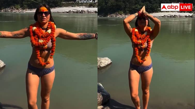 फिरंगी महिला ने बिकनी पहन गंगा में लगाई डुबकी, अंडरवियर से लेकर समंदर तक पर हो गई चर्चा फिरंगी महिला ने बिकनी पहन गंगा में लगाई डुबकी, अंडरवियर से लेकर समंदर तक पर हो गई चर्चा