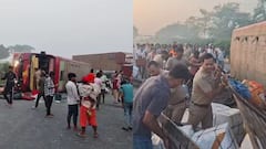 कुशीनगर में बड़ा हादसा, जयपुर से मधुबनी बिहार जा रही बस अनियंत्रित होकर पलटी, 24 यात्री घायल