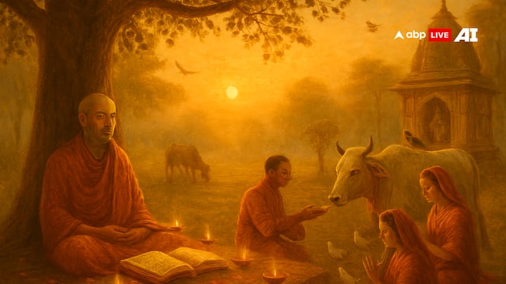कार्तिक माह में मौन रहकर चिंतन करने से भगवद कृपा की प्राप्ति होती है. श्रीहरि को जीव जंतु भी काफी प्रिय हैं. इसलिए कार्तिक माह में गाय को रोटी देने के साथ जानवरों की सेवा करनी चाहिए.