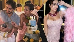 मलाइका अरोड़ा के 50वें बर्थडे पर हुआ ग्रैंड सेलिब्रेशन, एक्ट्रेस ने आधीरात को बेटे अरहान संग काटा केक, सामने आईं तस्वीरें