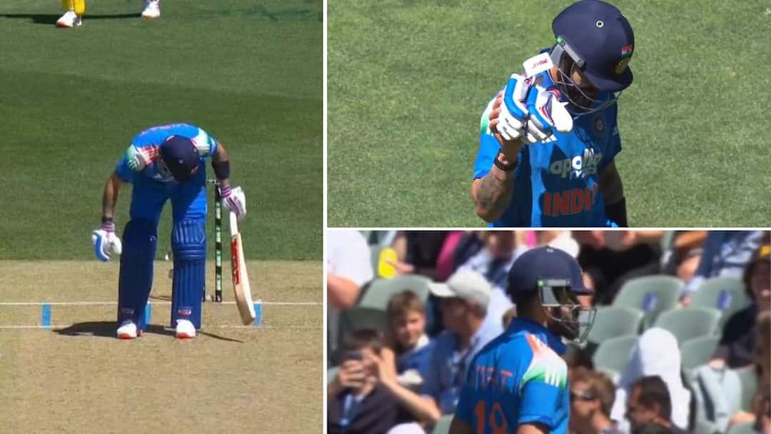Virat Kohli Video: किंग कोहलीला 'फेव्हरेट ग्राउंड'वरही भोपळा फुटला नाही! सलग दुसऱ्या सामन्यात शुन्यावर गंडला Australia vs India 2nd ODI virat kohli gone for his second duck of the series Virat Kohli Video: किंग कोहलीला 'फेव्हरेट ग्राउंड'वरही भोपळा फुटला नाही! सलग दुसऱ्या सामन्यात शुन्यावर गंडला
