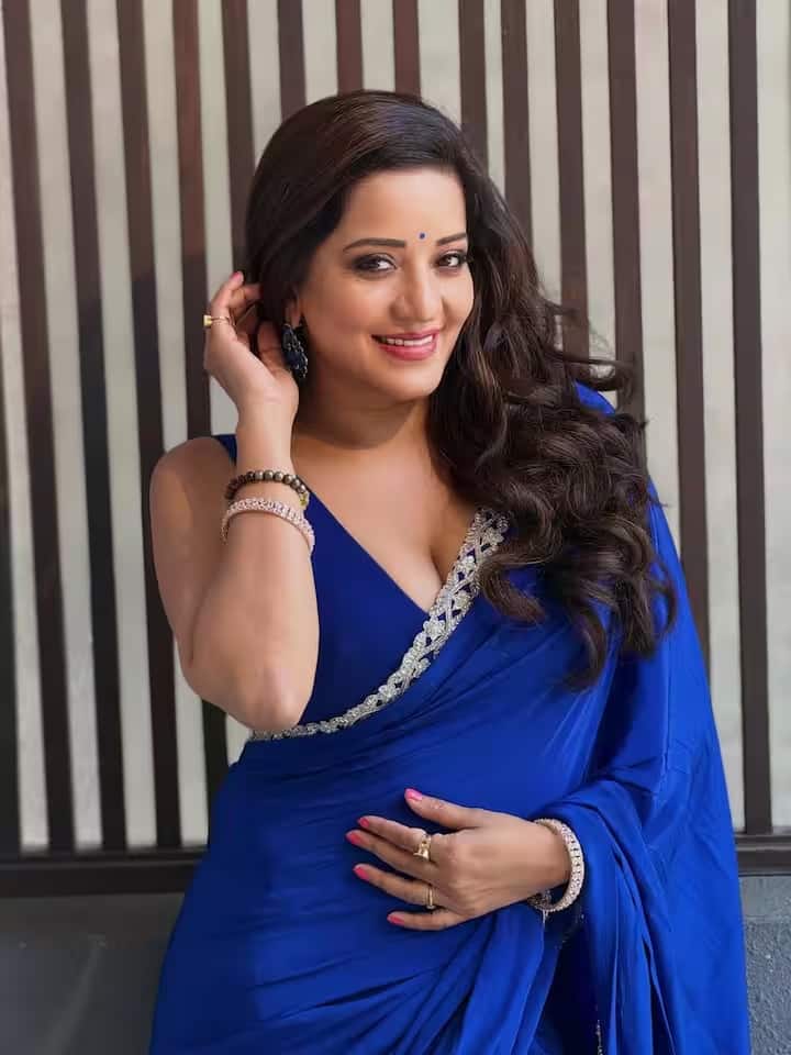 मोनालिसा ने अपने इंस्टाग्राम अकाउंट पर अपने फोटोशूट की कई खूबसूरत तस्वीरें शेयर की हैं। इन तस्वीरों में एक्ट्रेस नीले रंग की साड़ी पहने नजर आईं।