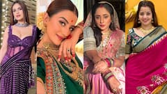 Chhath Puja 2025: छठ पर लगना है खूबसूरत, तो पूजा में पहने इन भोजपुरी हसीनाओं की तरह साड़ी