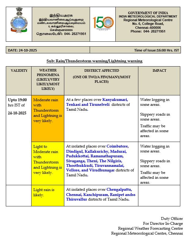 TN Rains: 7 மணி வரை குடையோட இருங்க.. 21 மாவட்டங்களில் மழை இருக்கு - நம்ம ஊரு எப்படி?