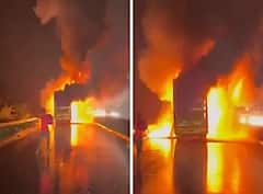 આંધ્રપ્રદેશના કૂરનૂલમાં ભયંકર દુર્ઘટના, બાઇક બસ સાથે અથડતાં, ભીષણ આગ,12થી વધુના મોત