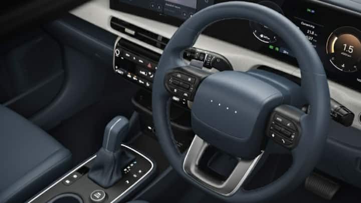 Inside, the cabin has been completely redesigned, offering a far more premium look and feel than before. It now features dual-tone 12.3-inch displays, a larger digital instrument cluster, and an H-pattern dashboard layout. The steering wheel and centre console have also been given a fresh new design. (Image Credits: Hyundai)