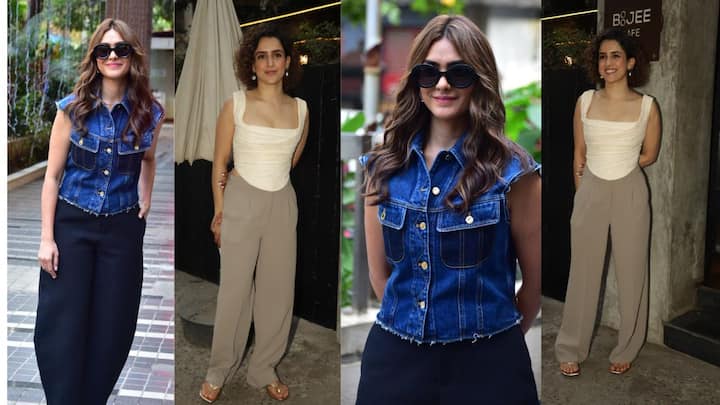 Bollywood Celebs spotted In Mumbai:  हाफ नीली जैकेट में मृणाल और कंफर्टेबल आउटफिट में सान्या ने अपने फैशन से सबका ध्यान खींचा.  उनकी लेटेस्ट तस्वीरें सोशल मीडिया पर वायरल हो रही हैं.