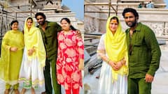 पति दीपक चौहान और परिवार संग अयोध्या पहुंचीं आरती सिंह, राम मंदिर में किए दर्शन