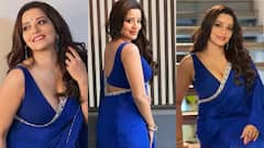 Look: બ્લૂ સાડી, ડીપનેક બ્લાઉઝમાં મોનાલિસાએ ફરી બતાવ્યો દેશી અવતાર, અદા જોઇ ફેન્સ પાગલ