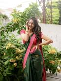 Yukti Thareja Saree Photos: చక్కగా చీర కట్టిన కే ర్యాంప్ హీరోయిన్ యుక్తి... వైరల్ ఫోటోలు