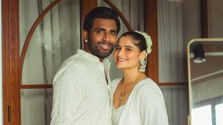 Arti Singh & Dipak Chauhan Celebrate 1.5 Years In Dreamy All-White Photoshoot