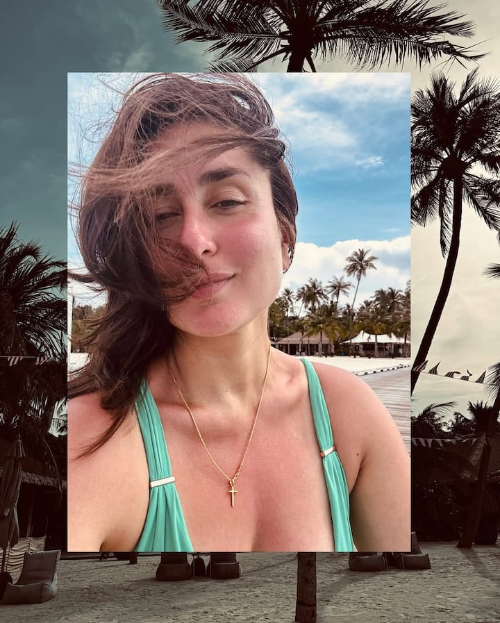 Kareena Kapoor also flaunted her bikini look on this vacation. The actress has shared selfies in different bikinis.