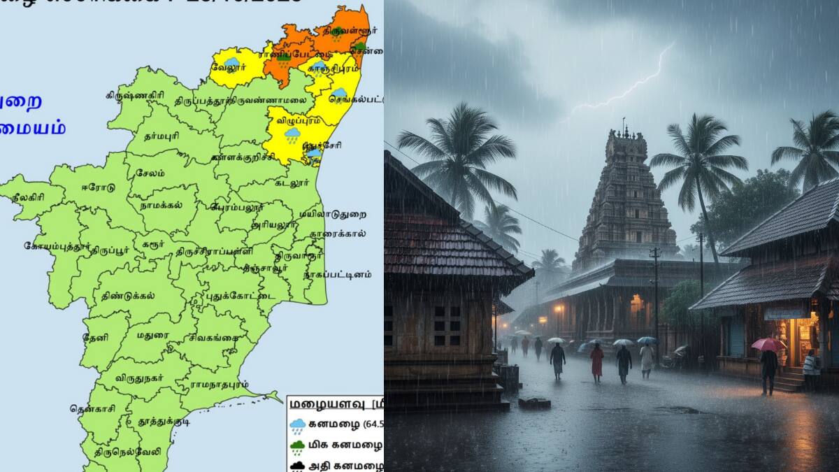 மோந்தா புயல்: காஞ்சிபுரம், செங்கல்பட்டு, திருவள்ளூர், ராணிப்பேட்டை மாவட்டங்களில் கனமழை எச்சரிக்கை! ஆரஞ்சு அலர்ட்!