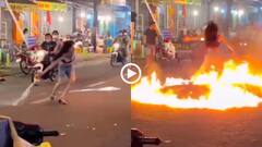 Video: एक हाथे में पेट्रोल-दूसरे में आग, बीच सड़क लड़की ने किया जानलेवा स्टंट, दंग रह गए लोग, वीडियो वायरल