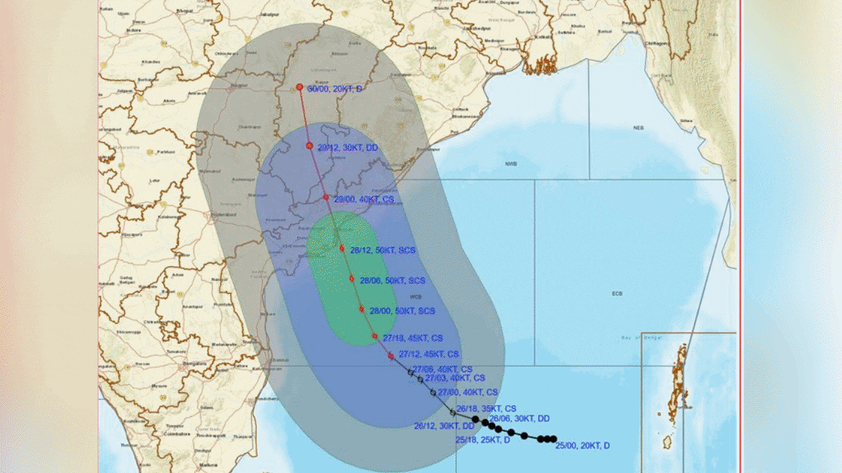 Cyclone Montha: 72 Trains Cancelled, Flights Suspended As AP Coast Braces For Impact; Winds, Heavy Rain Hit Coasts