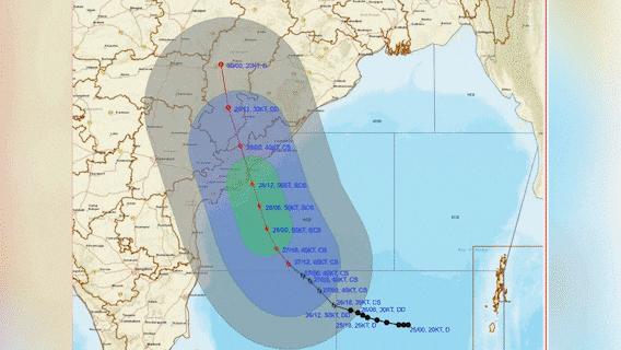 Cyclone Montha: 72 Trains Cancelled, Flights Suspended As AP Coast Braces For Impact; Winds, Heavy Rain Hit Coasts