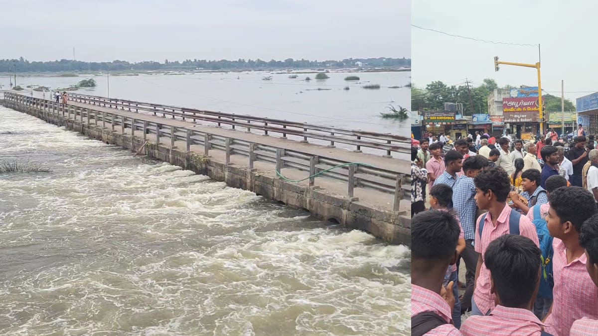 Flood: காஞ்சிபுரம் பாலாற்றில் வெள்ளம்! வாலாஜாபாத்-அவளூர் பாலம் மூடல், 20 கிராம மக்கள் தவிப்பு!