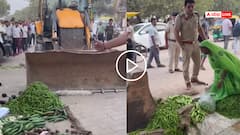 Video: पटरी पर सब्जी बेच रही थी गरीब महिला, पुलिसवालों ने चलवा दिया बुलडोजर, वीडियो देख गुस्साए लोग
