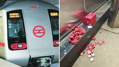 દિલ્હી મેટ્રો સ્ટેશન પર મળ્યું કોન્ડોમથી ભરેલું બોક્સ, સોશિયલ મીડિયા પર યુઝર્સે પૂછ્યું- 'આ કયું સ્ટેશન છે'