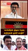 MK Stalin on Rahul Gandhi : ’’காங்கிரஸ் திமுக உறவு அண்ணன் தம்பி மாதிரி’’ ராகுல் பற்றி முதல்வர் பேச்சு