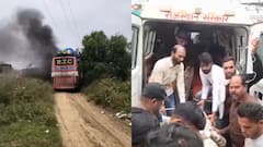 जयपुर: मजदूरों से भरी बस में भीषण आग, 12 लोग झुलसे, 3 की मौत, अंदर रखे सिलेंडर में भी ब्लास्ट