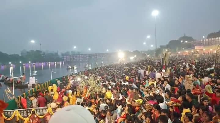 In Lucknow, children and elders alike were seen enthusiastic about Chhath festival, security arrangements were also made on this occasion.