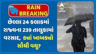 Gujarat Rain Data : છેલ્લા 24 કલાકમાં રાજ્યના 239 તાલુકામાં વરસાદ, ક્યાં ખાબક્યો સૌથી વધુ?