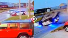 Video: ये कोई फिल्मी सीन नहीं है! कार से लगी ऐसी टक्कर, कई बार पलटकर चकनाचूर हुई पुलिस की गाड़ी